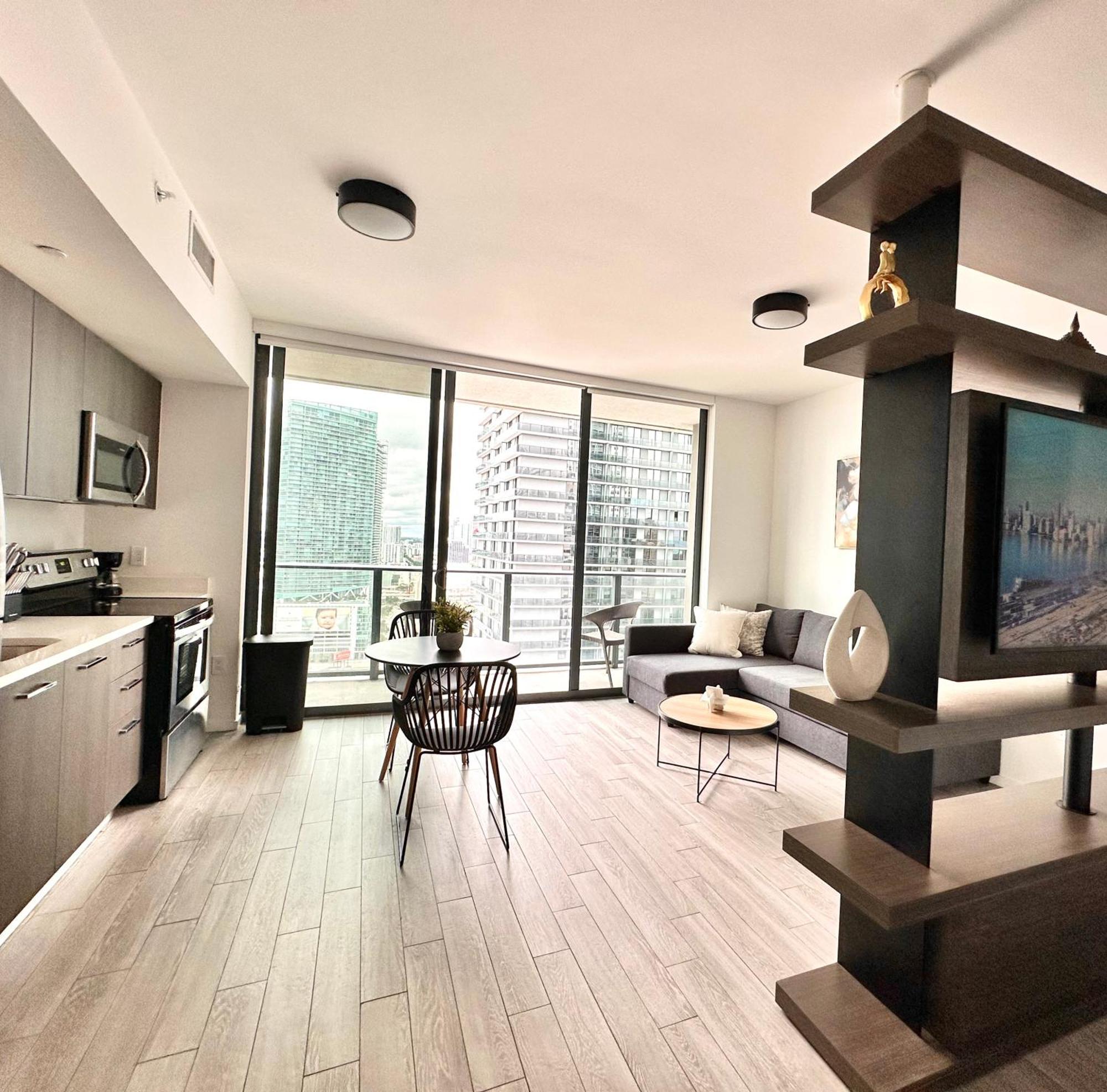 Apartmán Luxury Loft - Free Parking - Ocean View - Brickell Downtown Miami Pokoj fotografie